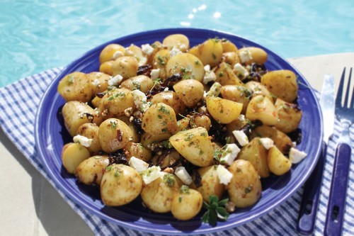 Perlas Potato Salad with Caramelised Onion and Feta