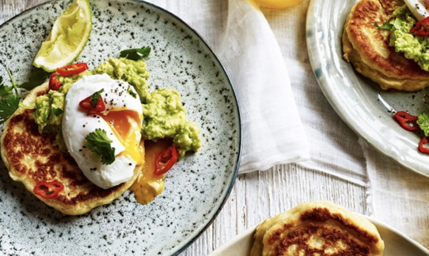 Potato scone with avocado